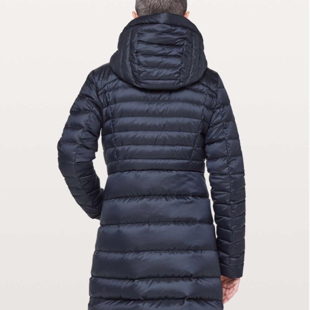 Lululemon BRAVE THE COLD Down Jacket Parka Puffer Hooded Black Womens Coat Sz  2 - Picture 3 of 12